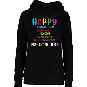 Math Formula 100 Days Of School Funny Math Teacher 100th Day Womens Funnel Neck Pullover Hood