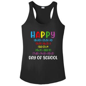 Math Formula 100 Days Of School Funny Math Teacher 100th Day Ladies PosiCharge Competitor Racerback Tank