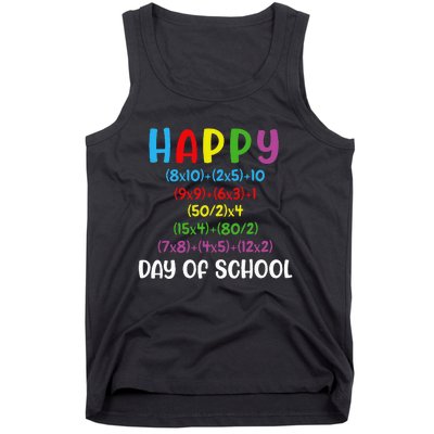 Math Formula 100 Days Of School Funny Math Teacher 100th Day Tank Top