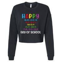 Math Formula 100 Days Of School Funny Math Teacher 100th Day Cropped Pullover Crew