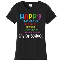 Math Formula 100 Days Of School Funny Math Teacher 100th Day Women's T-Shirt