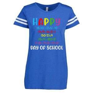 Math Formula 100 Days Of School Funny Math Teacher 100th Day Enza Ladies Jersey Football T-Shirt