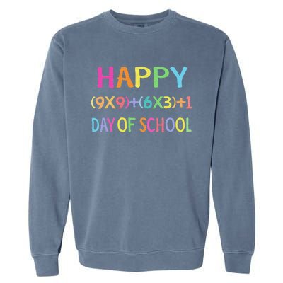 Math Formula 100 Days Of School Teacher Garment-Dyed Sweatshirt