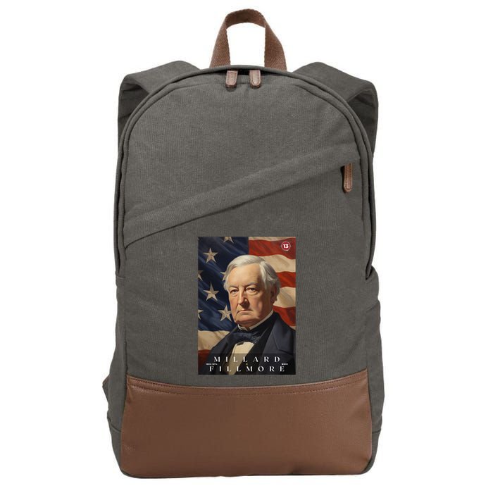 Millard Fillmore 13th President Of The United States Portrait Cotton Canvas Backpack