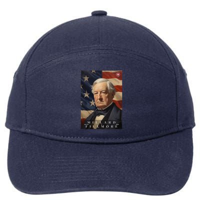 Millard Fillmore 13th President Of The United States Portrait 7-Panel Snapback Hat