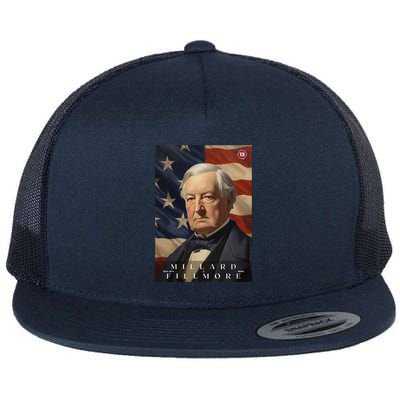 Millard Fillmore 13th President Of The United States Portrait Flatbill Hat