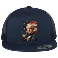 Millard Fillmore 13th President Of The United States Portrait Flat Bill Trucker Hat