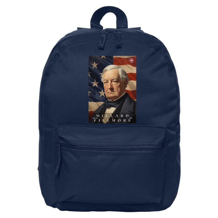 Millard Fillmore 13th President Of The United States Portrait 16 in Basic Backpack
