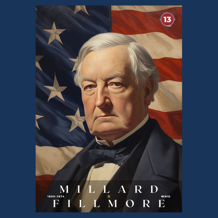 Millard Fillmore 13th President Of The United States Portrait 16 in Basic Backpack