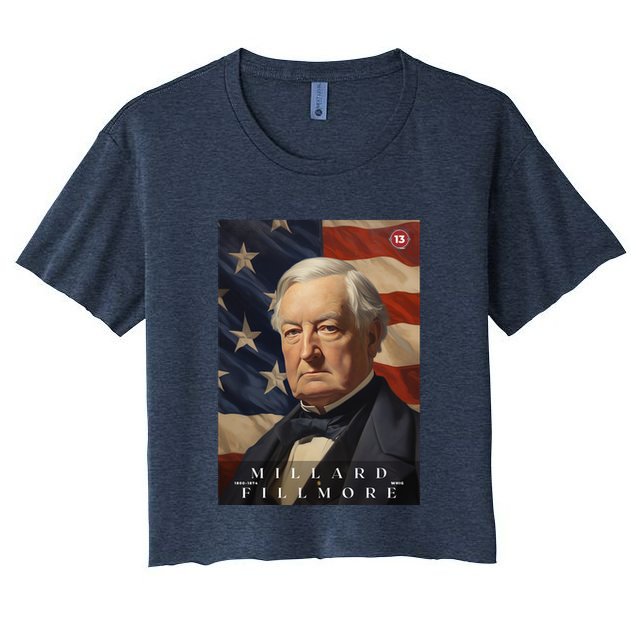 Millard Fillmore 13th President Of The United States Portrait Crop Top