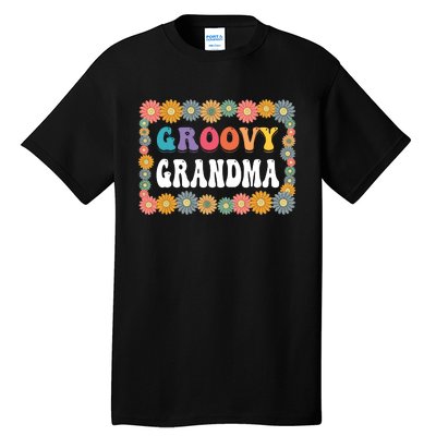 Matching Family 1st Birthday Retro Boho Party Groovy Grandma Tall T-Shirt