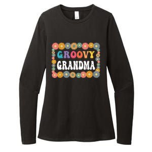 Matching Family 1st Birthday Retro Boho Party Groovy Grandma Womens CVC Long Sleeve Shirt