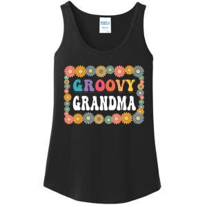 Matching Family 1st Birthday Retro Boho Party Groovy Grandma Ladies Essential Tank