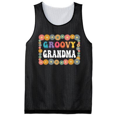 Matching Family 1st Birthday Retro Boho Party Groovy Grandma Mesh Reversible Basketball Jersey Tank