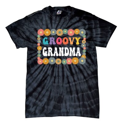 Matching Family 1st Birthday Retro Boho Party Groovy Grandma Tie-Dye T-Shirt