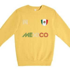 Mexico Flag 14 Mexican Soccer Fan Premium Crewneck Sweatshirt