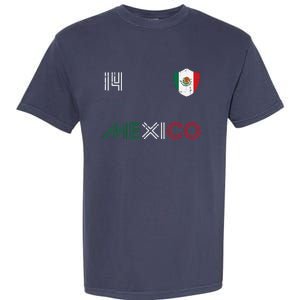 Mexico Flag 14 Mexican Soccer Fan Garment-Dyed Heavyweight T-Shirt