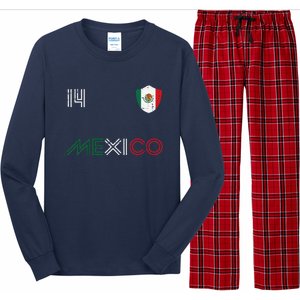 Mexico Flag 14 Mexican Soccer Fan Long Sleeve Pajama Set