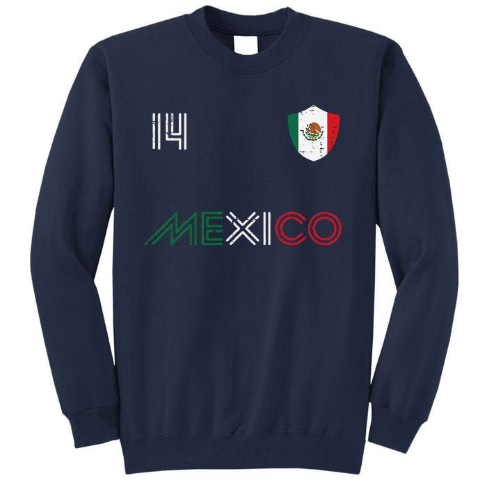 Mexico Flag 14 Mexican Soccer Fan Tall Sweatshirt