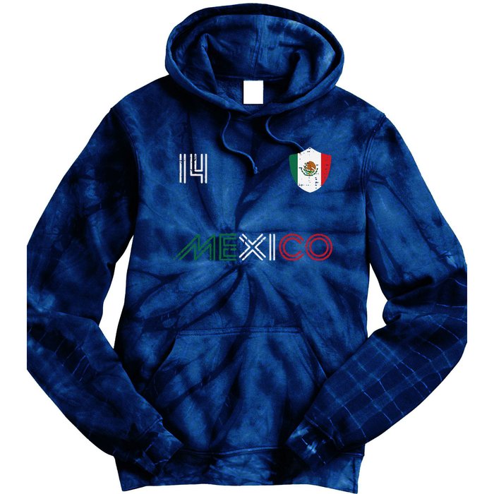 Mexico Flag 14 Mexican Soccer Fan Tie Dye Hoodie