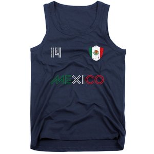 Mexico Flag 14 Mexican Soccer Fan Tank Top