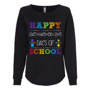 Math Formula 100 Days Of School Funny Math Teacher 100th Day Gift Womens California Wash Sweatshirt