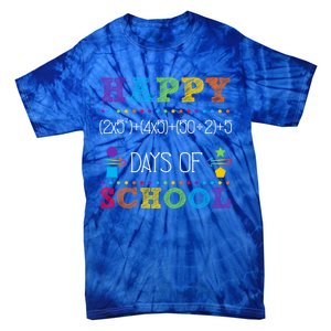 Math Formula 100 Days Of School Funny Math Teacher 100th Day Gift Tie-Dye T-Shirt