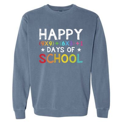 Math Formula 100 Days Of School Teacher Cool Gift Garment-Dyed Sweatshirt