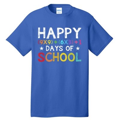 Math Formula 100 Days Of School Teacher Cool Gift Tall T-Shirt