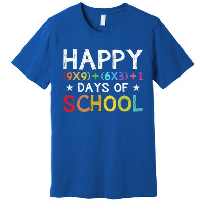 Math Formula 100 Days Of School Teacher Cool Gift Premium T-Shirt