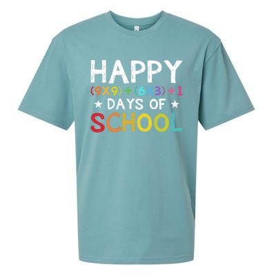 Math Formula 100 Days Of School Teacher Cool Gift Sueded Cloud Jersey T-Shirt