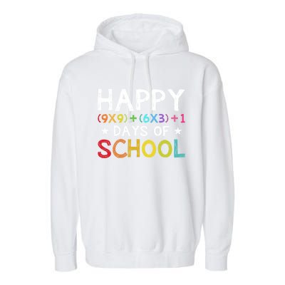 Math Formula 100 Days Of School Teacher Cool Gift Garment-Dyed Fleece Hoodie