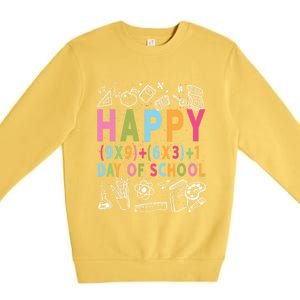 Math Formula 100 Days Of School Cute Gift Funny Teachers Funny Gift Premium Crewneck Sweatshirt