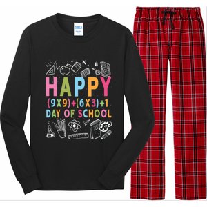 Math Formula 100 Days Of School Cute Gift Funny Teachers Funny Gift Long Sleeve Pajama Set