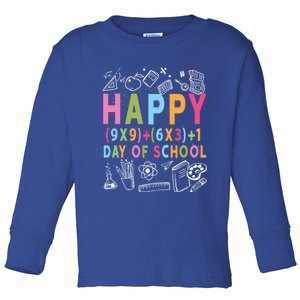 Math Formula 100 Days Of School Cute Gift Funny Teachers Funny Gift Toddler Long Sleeve Shirt