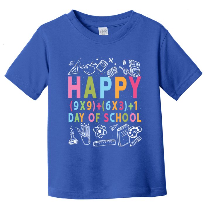 Math Formula 100 Days Of School Cute Gift Funny Teachers Funny Gift Toddler T-Shirt