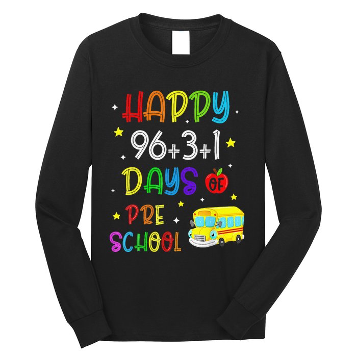 Math Formula 100 Days Of Preschool For Students & Teachers Long Sleeve Shirt