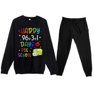 Math Formula 100 Days Of Preschool For Students & Teachers Premium Crewneck Sweatsuit Set