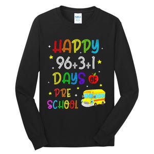 Math Formula 100 Days Of Preschool For Students & Teachers Tall Long Sleeve T-Shirt