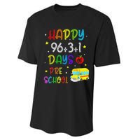 Math Formula 100 Days Of Preschool For Students & Teachers Performance Sprint T-Shirt