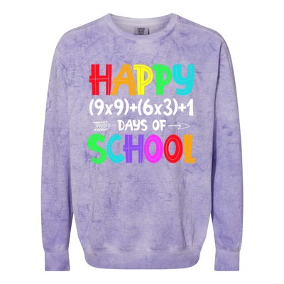 Math Formula 100 Days Of School Gift Math Teacher 100th Day Gift Colorblast Crewneck Sweatshirt