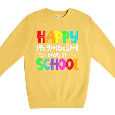 Math Formula 100 Days Of School Gift Math Teacher 100th Day Gift Premium Crewneck Sweatshirt