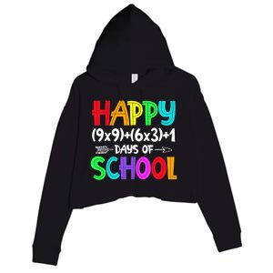 Math Formula 100 Days Of School Gift Math Teacher 100th Day Gift Crop Fleece Hoodie