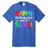 Math Formula 100 Days Of School Gift Math Teacher 100th Day Gift Tall T-Shirt