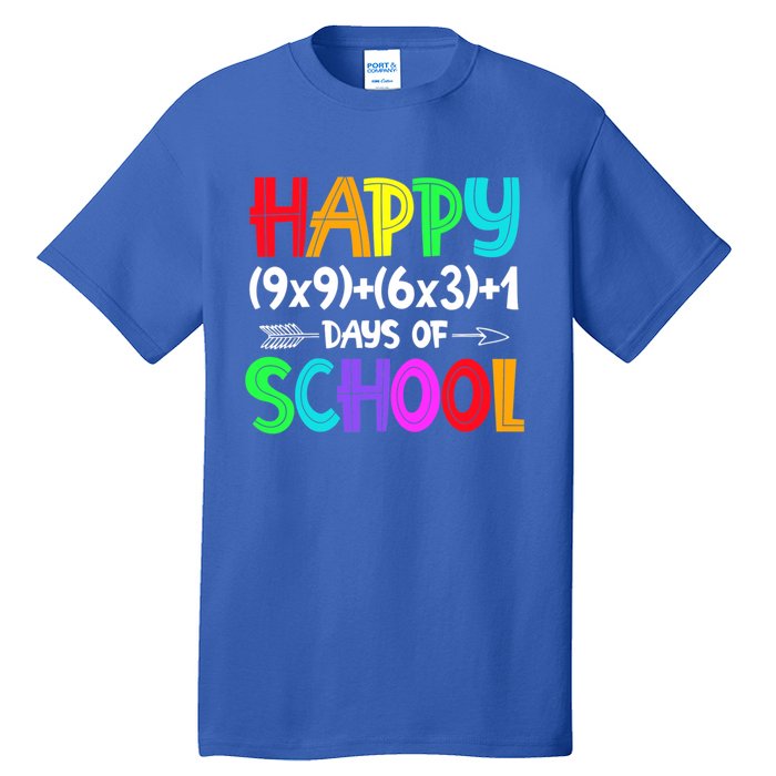 Math Formula 100 Days Of School Gift Math Teacher 100th Day Gift Tall T-Shirt