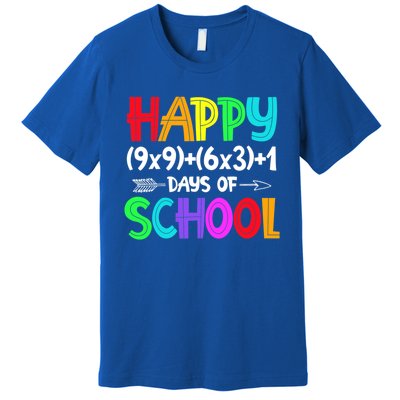 Math Formula 100 Days Of School Gift Math Teacher 100th Day Gift Premium T-Shirt