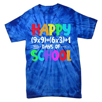 Math Formula 100 Days Of School Gift Math Teacher 100th Day Gift Tie-Dye T-Shirt