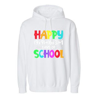 Math Formula 100 Days Of School Gift Math Teacher 100th Day Gift Garment-Dyed Fleece Hoodie