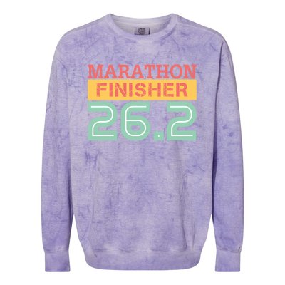 Marathon Finisher 26 2 Running Meaningful Gift Colorblast Crewneck Sweatshirt