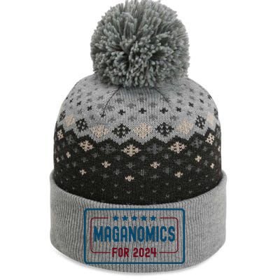 Maganomics For 2024 Trump President Legend The Baniff Cuffed Pom Beanie